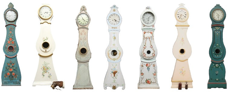 Types of antique Swedish Mora Clocks that can be bought