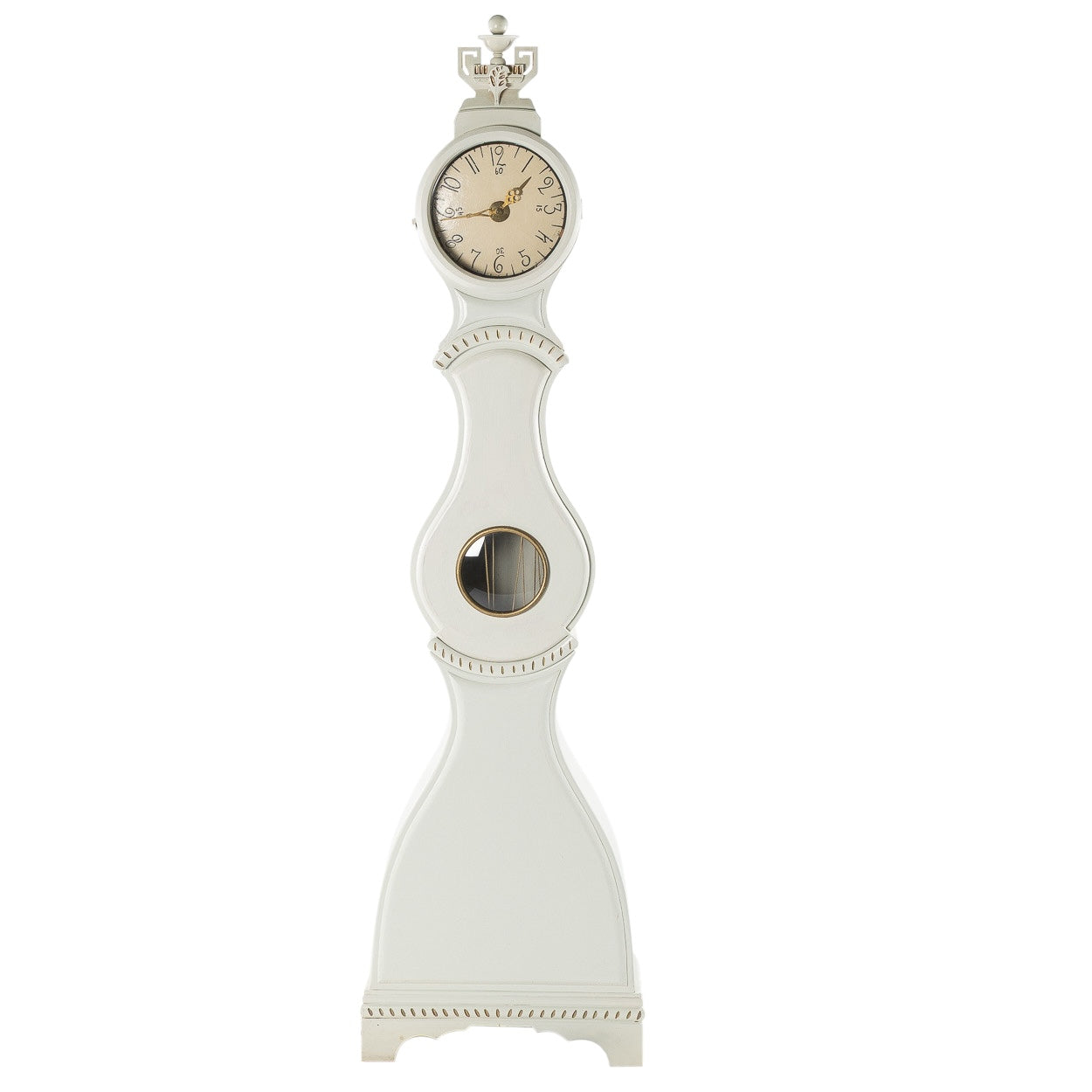 70ｓ☆ブローバ☆掛け時計☆置時計☆ホワイト☆ミッドセンチュリー☆アンティーク White & Gold Antique Mora Clock | 19th Century, 222cm | Mora Clock 05