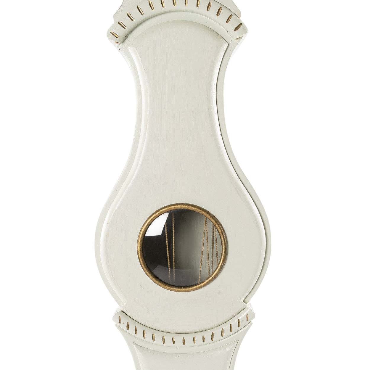 White & Gold Antique Mora Clock | 19th Century, 222cm | Mora Clock 05